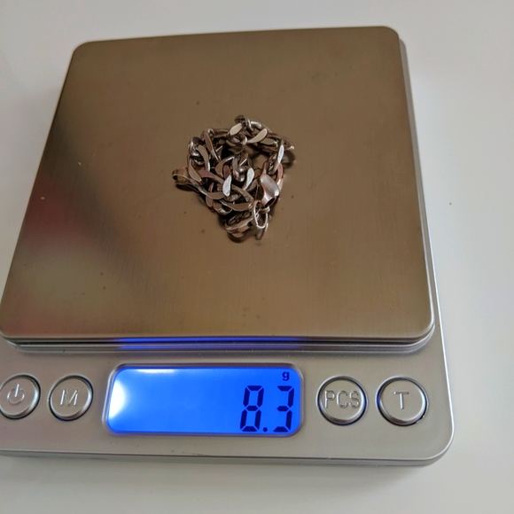 925 STERLING SILVER CURB LINK CHAIN BRACELET - Picture 7 of 7